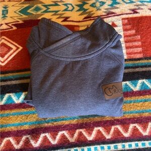 STS Ranch crane neck CM Ranch blue sweater